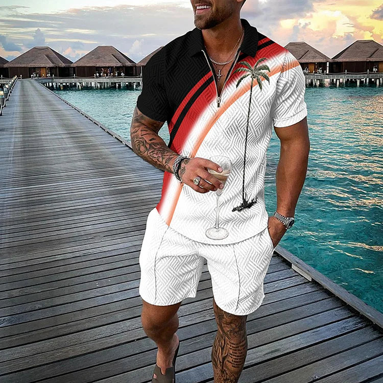 MAX | CONJUNTO TROPICANA DE POLO Y SHORTS