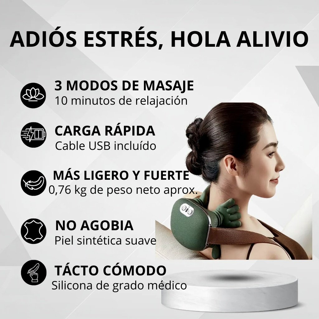 Masajeador relajante portátil para cuello y espalda