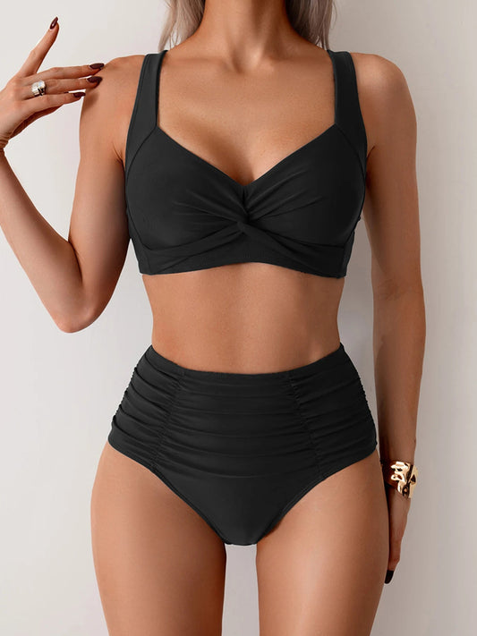 Nicoletta | Bikini Bandeau con Tejido Fruncido