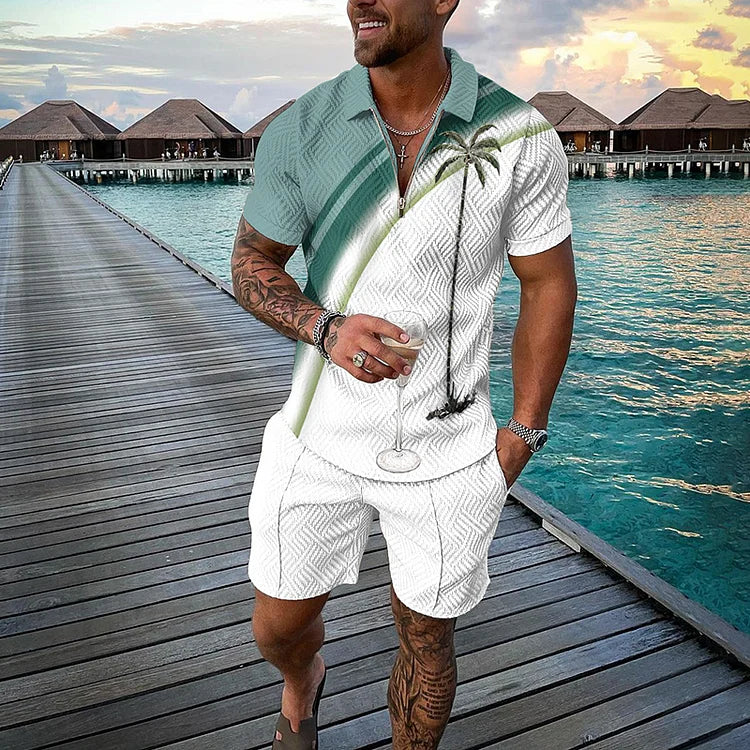 MAX | CONJUNTO TROPICANA DE POLO Y SHORTS