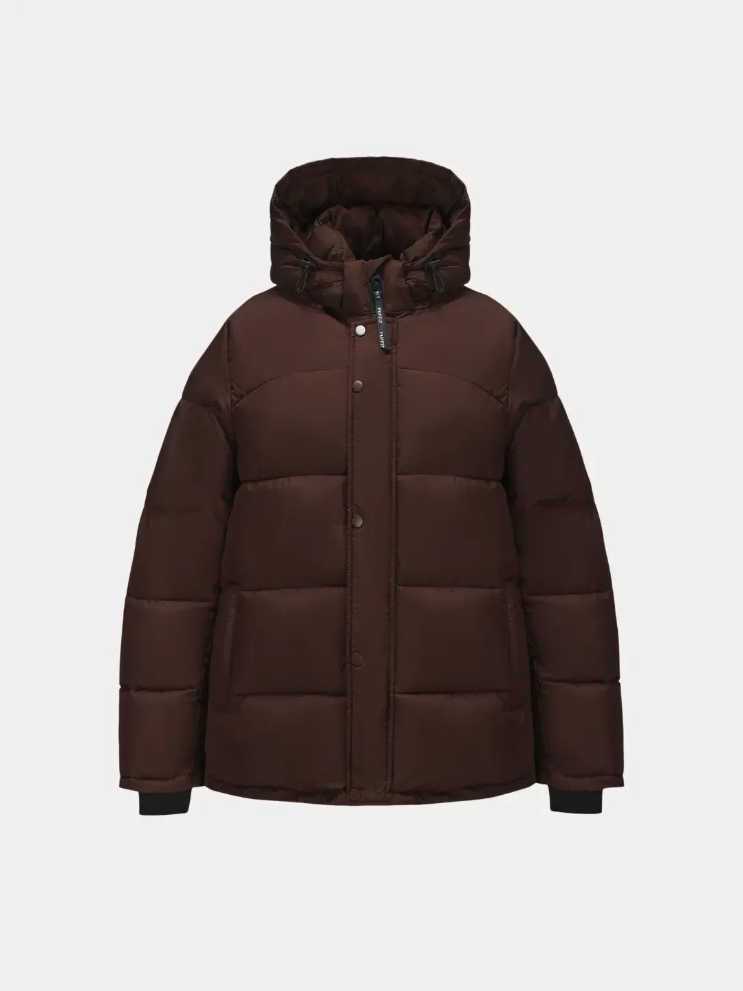 Chaqueta acolchada premium de largo regular con capucha desmontable